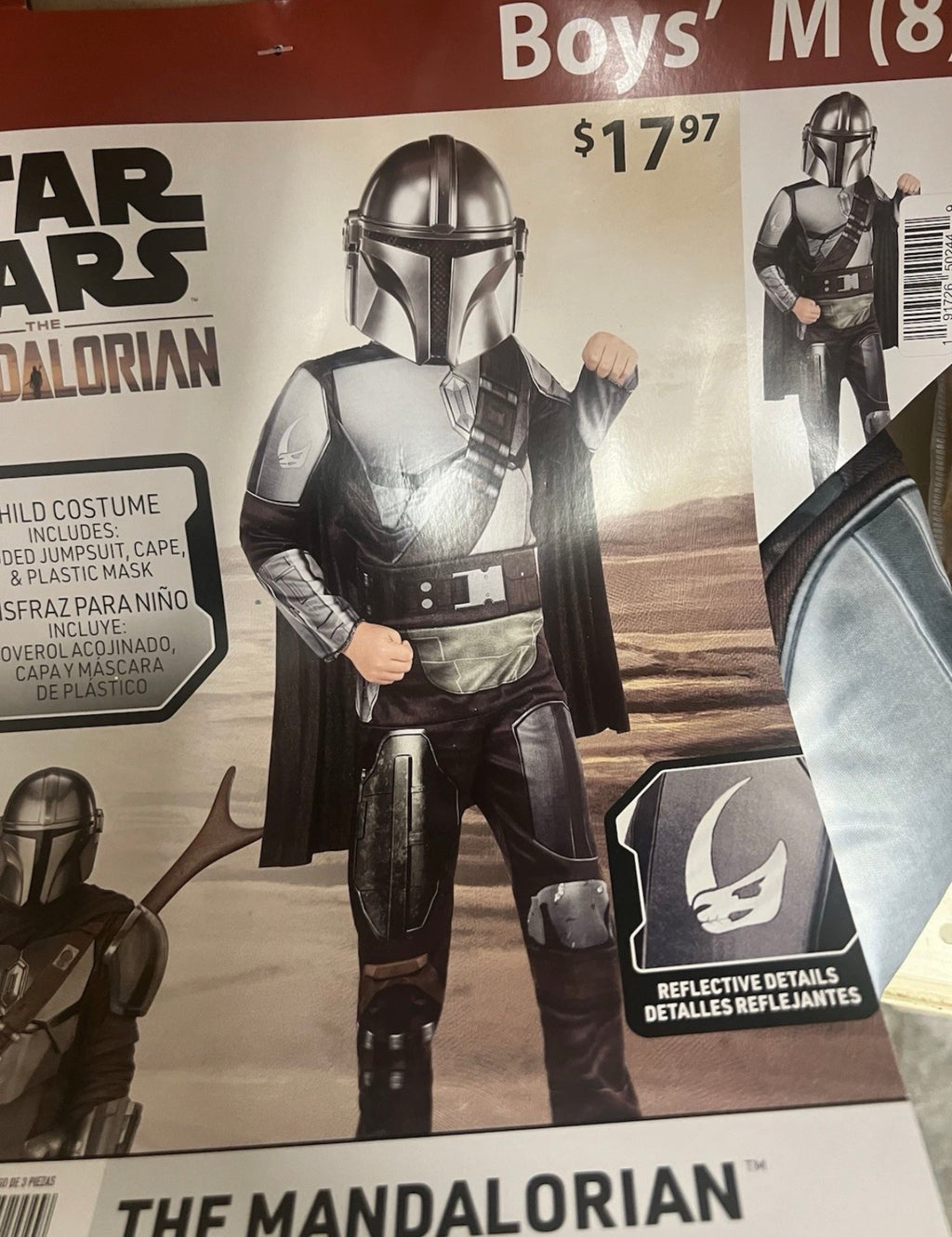 Star Wars Kids' The Mandalorian  Halloween Costume Apparel Set Medium 7-8 NWT