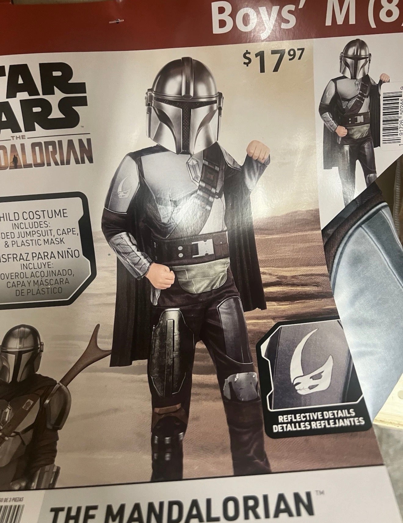 Star Wars Kids' The Mandalorian  Halloween Costume Apparel Set Medium 7-8 NWT