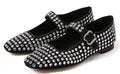 Sam Edelman Women's Alvin Slip-On Loafer Black Leather With Gem