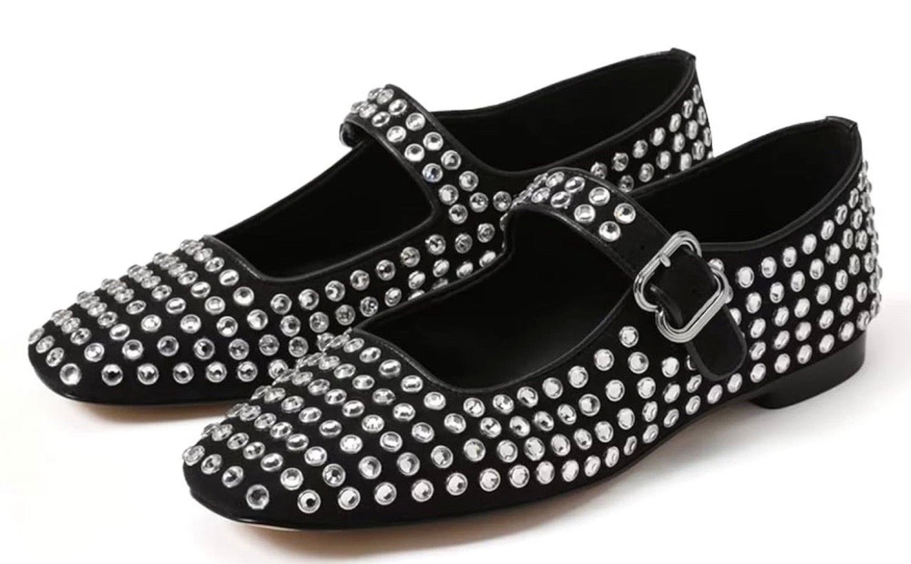 Sam Edelman Women's Alvin Slip-On Loafer Black Leather With Gem