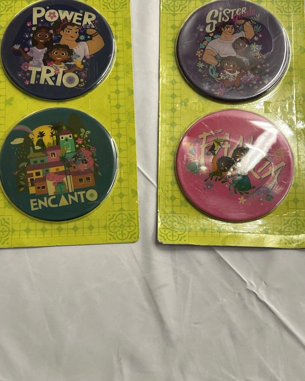 2022 Encanto Magnets 4 Packs - Power Trio, Encanto, Sister Goals And Familia