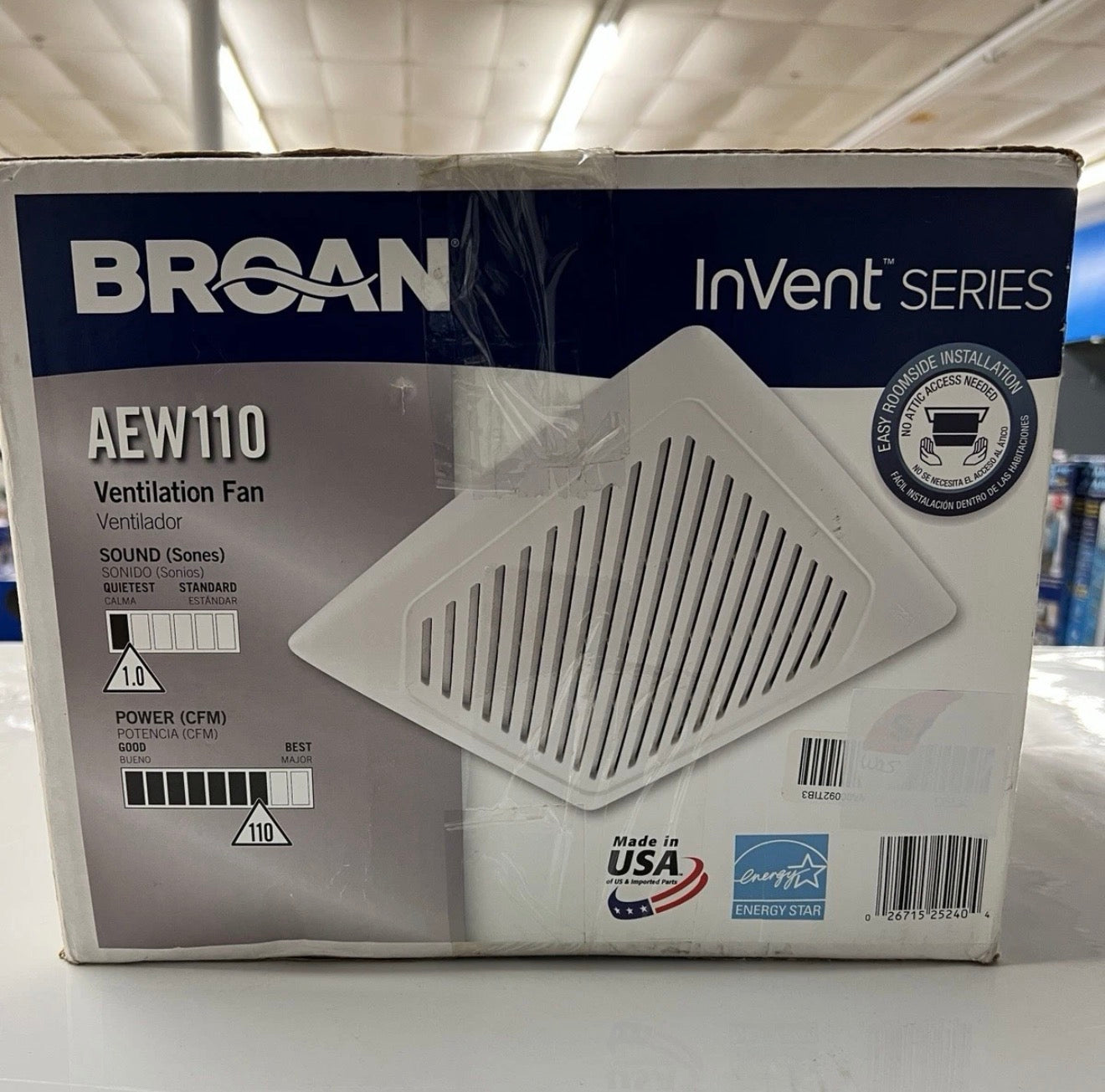 Broan InVent 110-CFM White Bathroom fan
