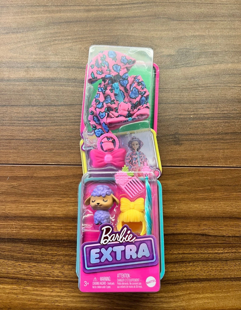 Barbie Extra Doll Clothes Fashion Pack with Pet Lamb, Hoodie & Hair Accessories