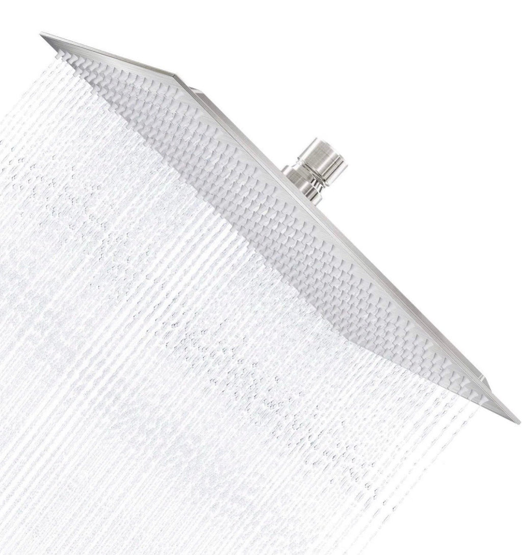 16 Inch Square Rain Shower Head, 304 Stainless Steel, Ultra Thin High Pressure