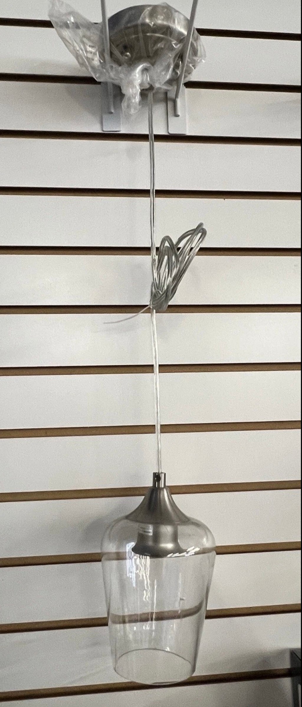 CO-Z Brushed Nickel Modern/contemporary Clear glass Mini Hanging Pendant light