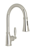 Rohl Gotham Polished Nickel High-Spout PullDown Kitchen Faucet with Lever Handle