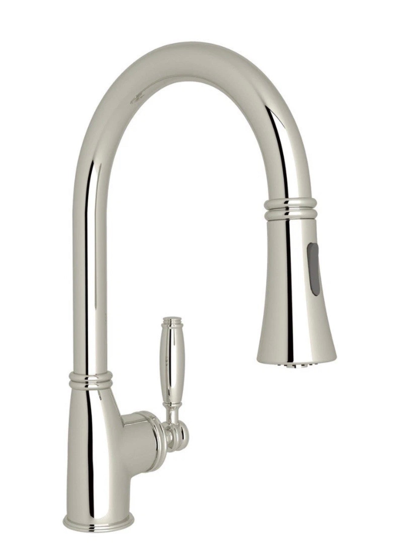 Rohl Gotham Polished Nickel High-Spout PullDown Kitchen Faucet with Lever Handle