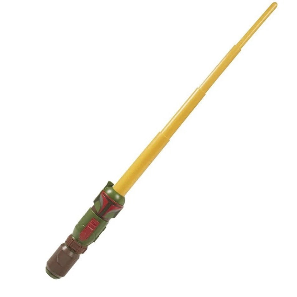 STAR WARS Lightsaber Squad Boba Fett Extendable Yellow Lightsaber Role Play,