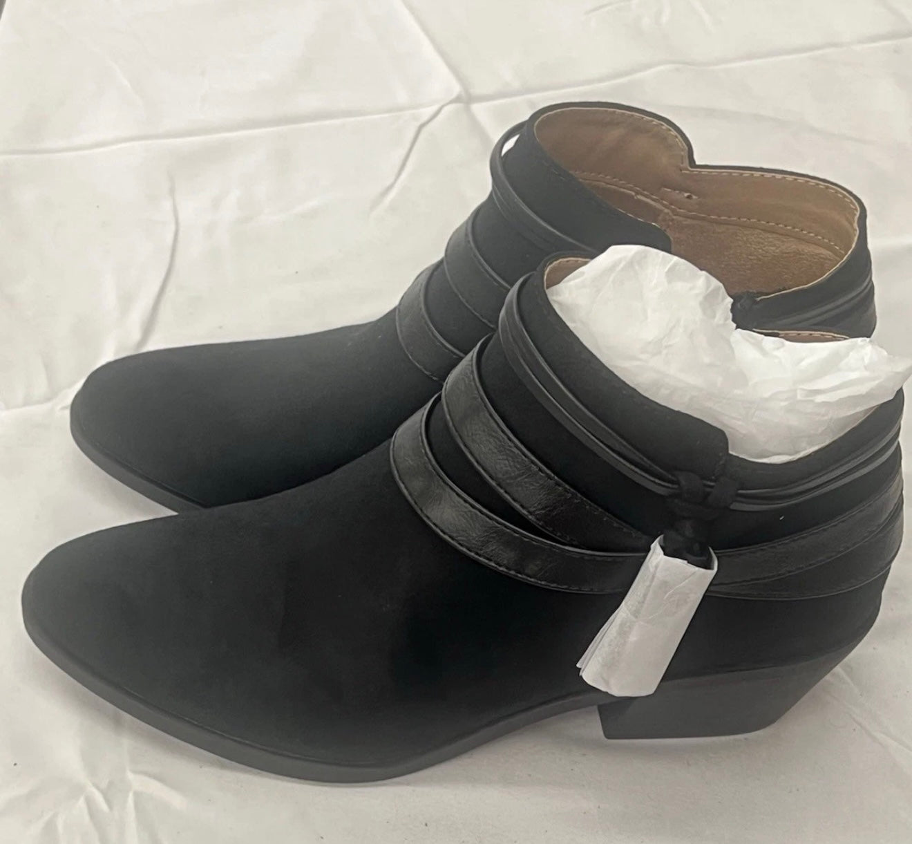 LifeStride Womens Paloma Booties - Medium & Wide Width 7.5 Black