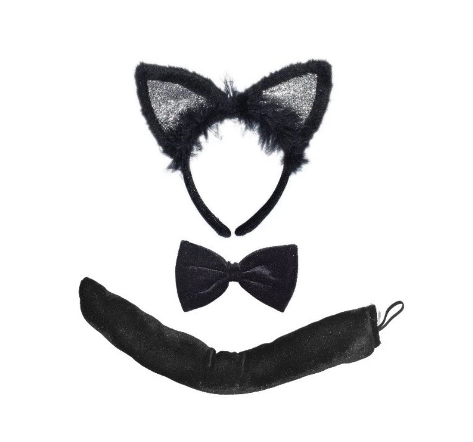 Adult Cat Kit, Black, Halloween Costume Accessory for Adults