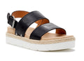 Time and Tru Comfort Platform Sandals Women's Shoes Black US Size 8