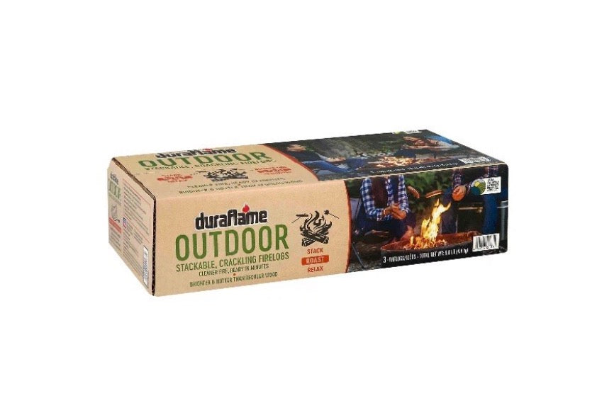 Duraflame Outdoor Roasting Firelogs,Box of 3 Firelogs for 1 Crackling Campfire 3
