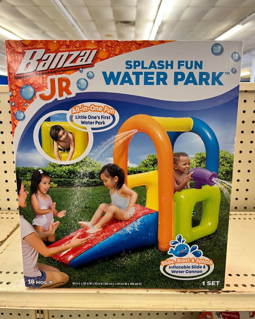 Banzai Jr. Splash Fun Toddlers Activity Water Park, 18 months and up