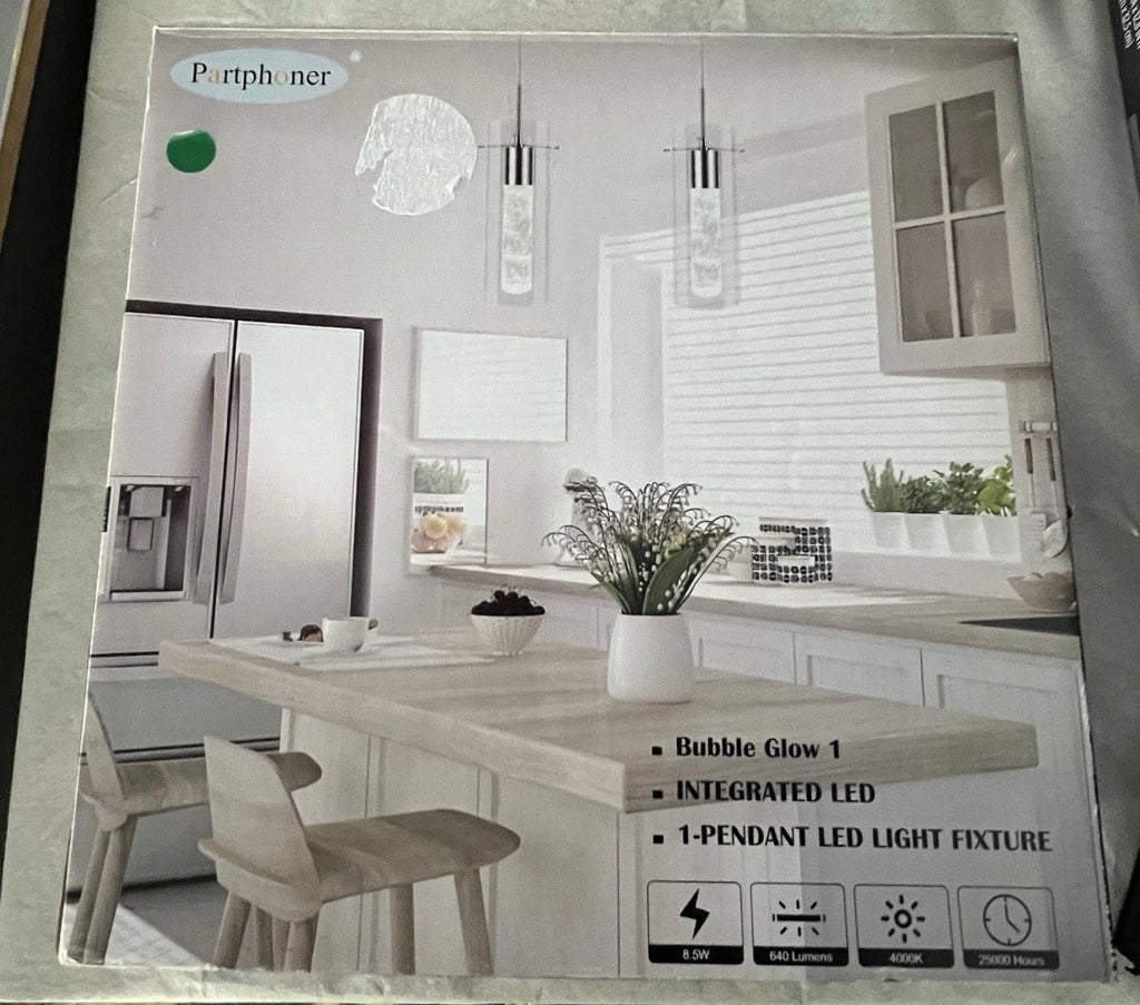 1 Pack Pendant Ceiling Light Fixture, Pendant Lights for Kitchen Island Crystal