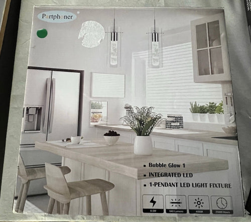 1 Pack Pendant Ceiling Light Fixture, Pendant Lights for Kitchen Island Crystal