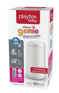 Playtex Diaper Genie Expressions Pail, Infant, Newborn, Toddler, White, Plastic