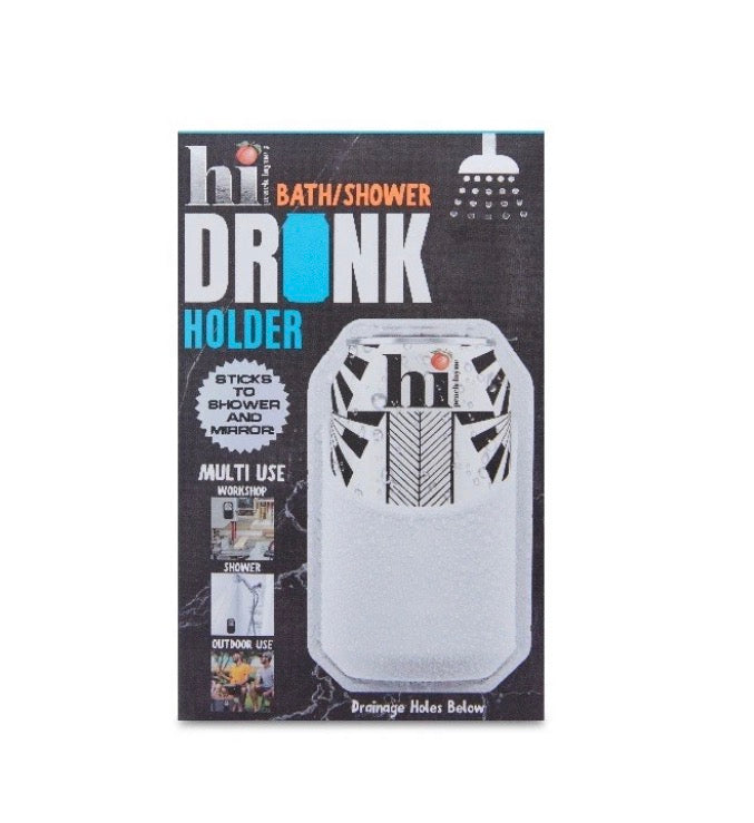 Hi Peach Layne Bath and Shower Drink Holder, White