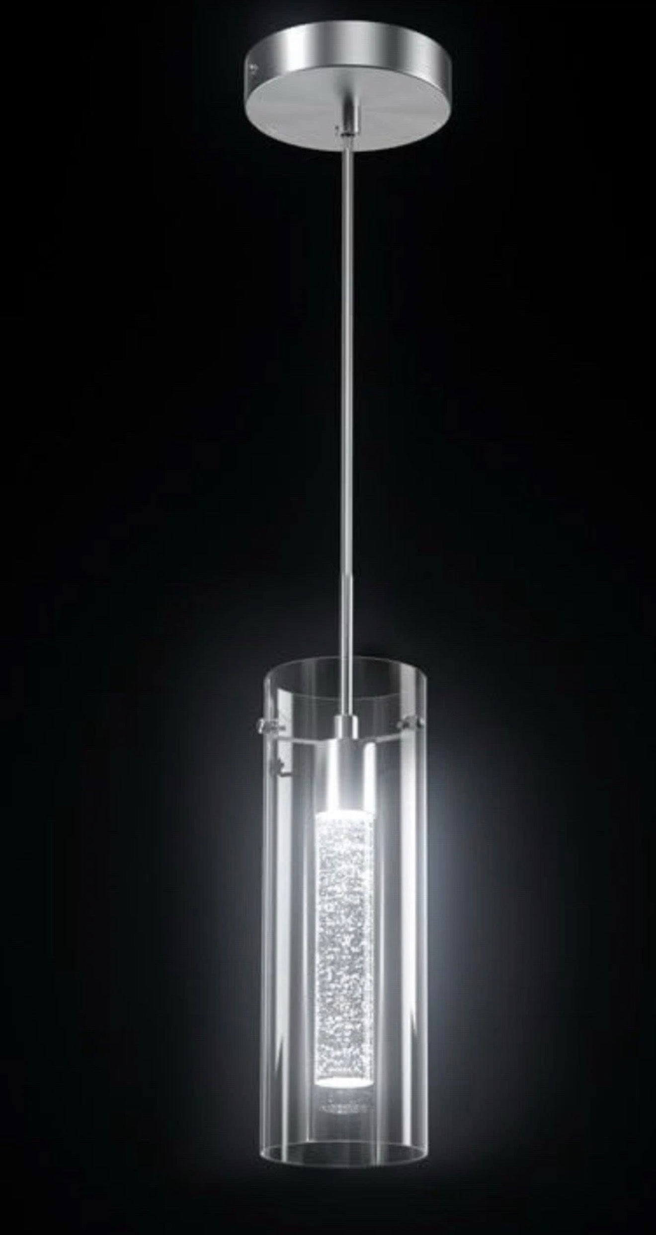 1 Pack Pendant Ceiling Light Fixture, Pendant Lights for Kitchen Island Crystal