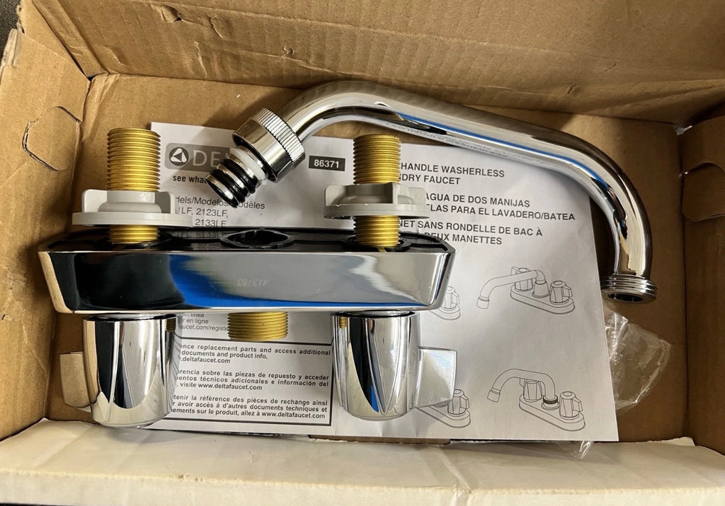 Delta Chrome 2-handle Deck-mountUtility Faucet