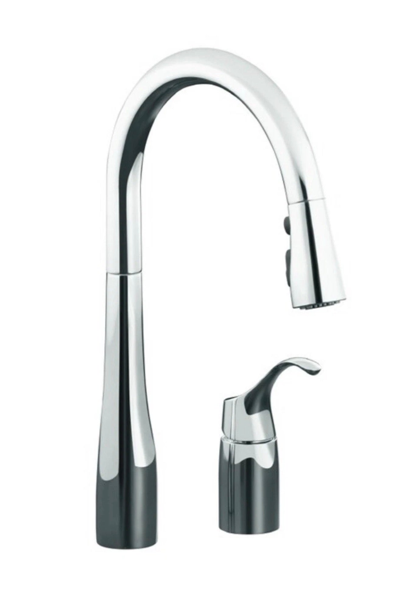 KOHLER Simplice Chrome Single Handle Deck-mount Pull-down Kitchen Faucet