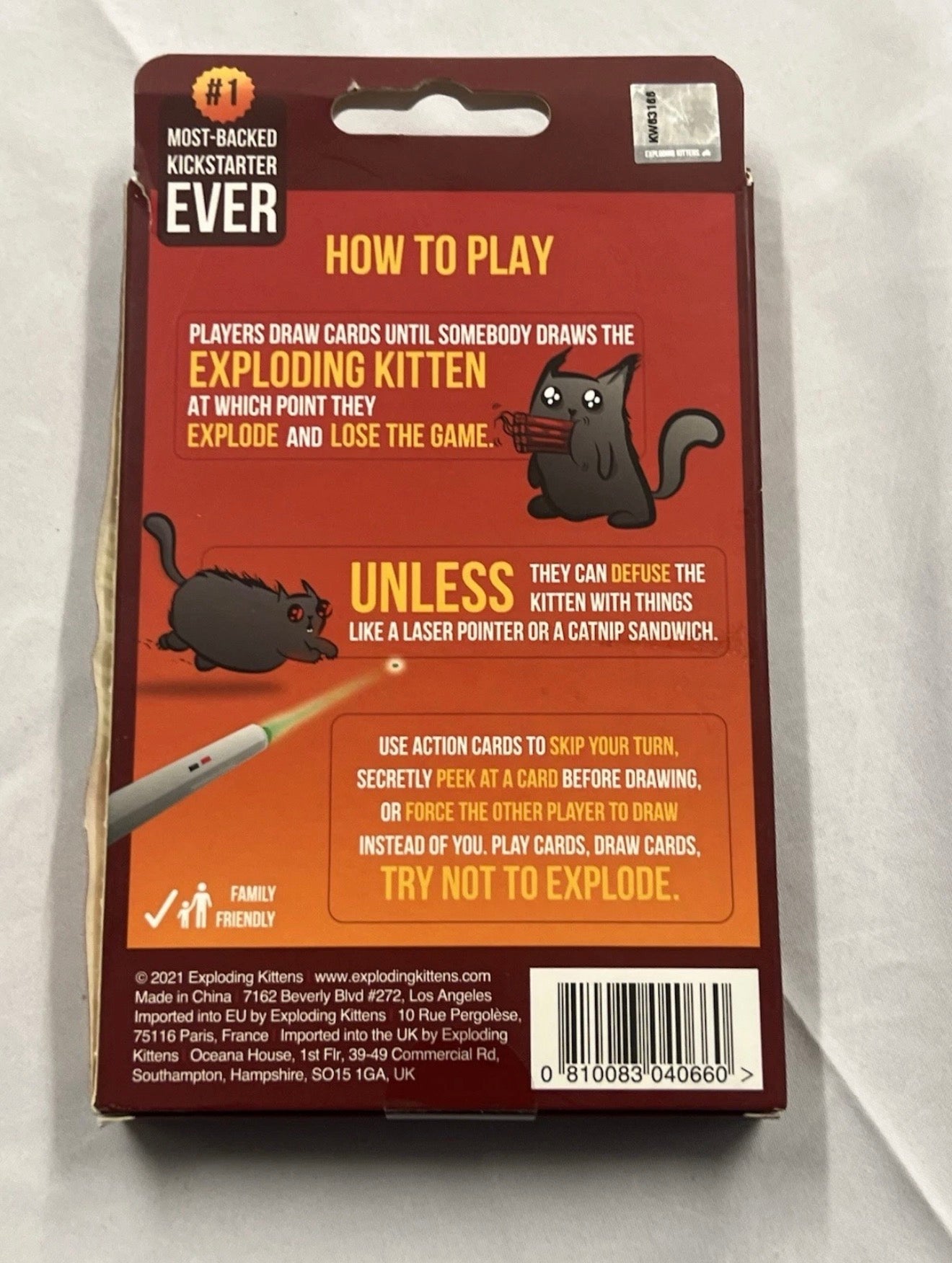 Exploding Kittens Brand 2 Player Party Game, 15Mins, Ages 7 and up