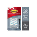 Command Clear Cord Clips, Large, 2 Clips, 3 Strips/ Pack