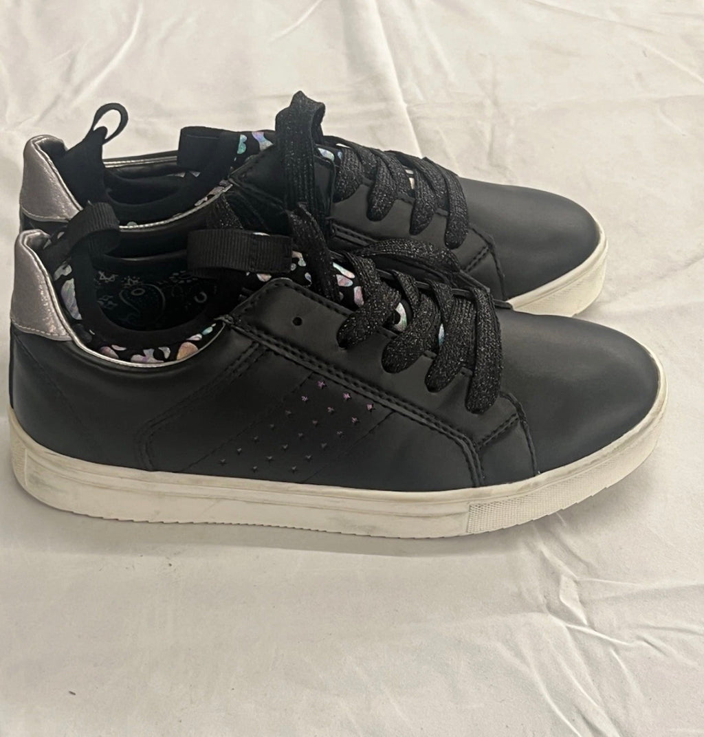 Wonder Nation Little Girl & Big Girl Casual Retro Low-Top Court Sneakers, Size 6