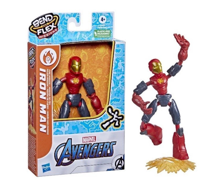 Marvel Avengers Bend and Flex Missions Iron ManFire Mission Action Figure
