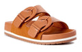 double-strap design with buckle Women's Double Strap Slide Sandals Time and Tru