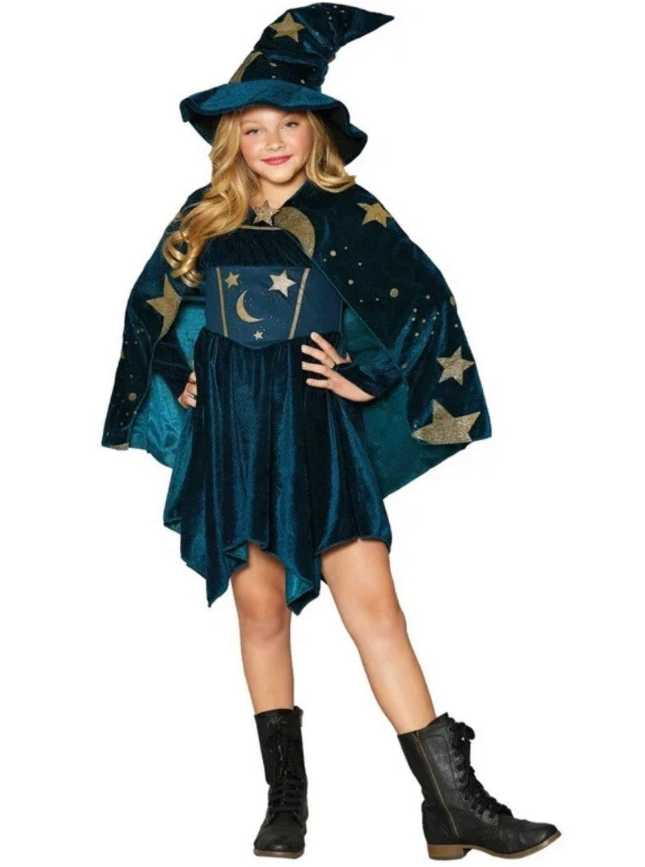 Spellbound Wizard Halloween Costume for Children, Girls' Size S (6/6x)