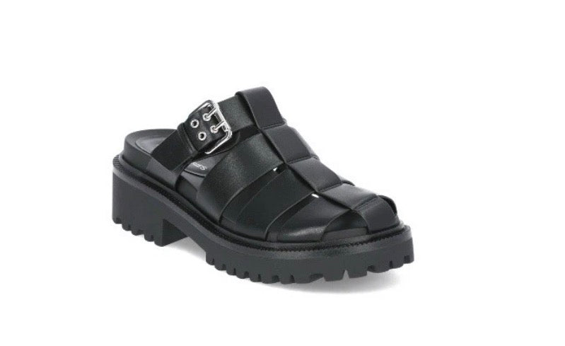 No Boundaries Fisherman Women's Buckle Sandals Black Size 6
