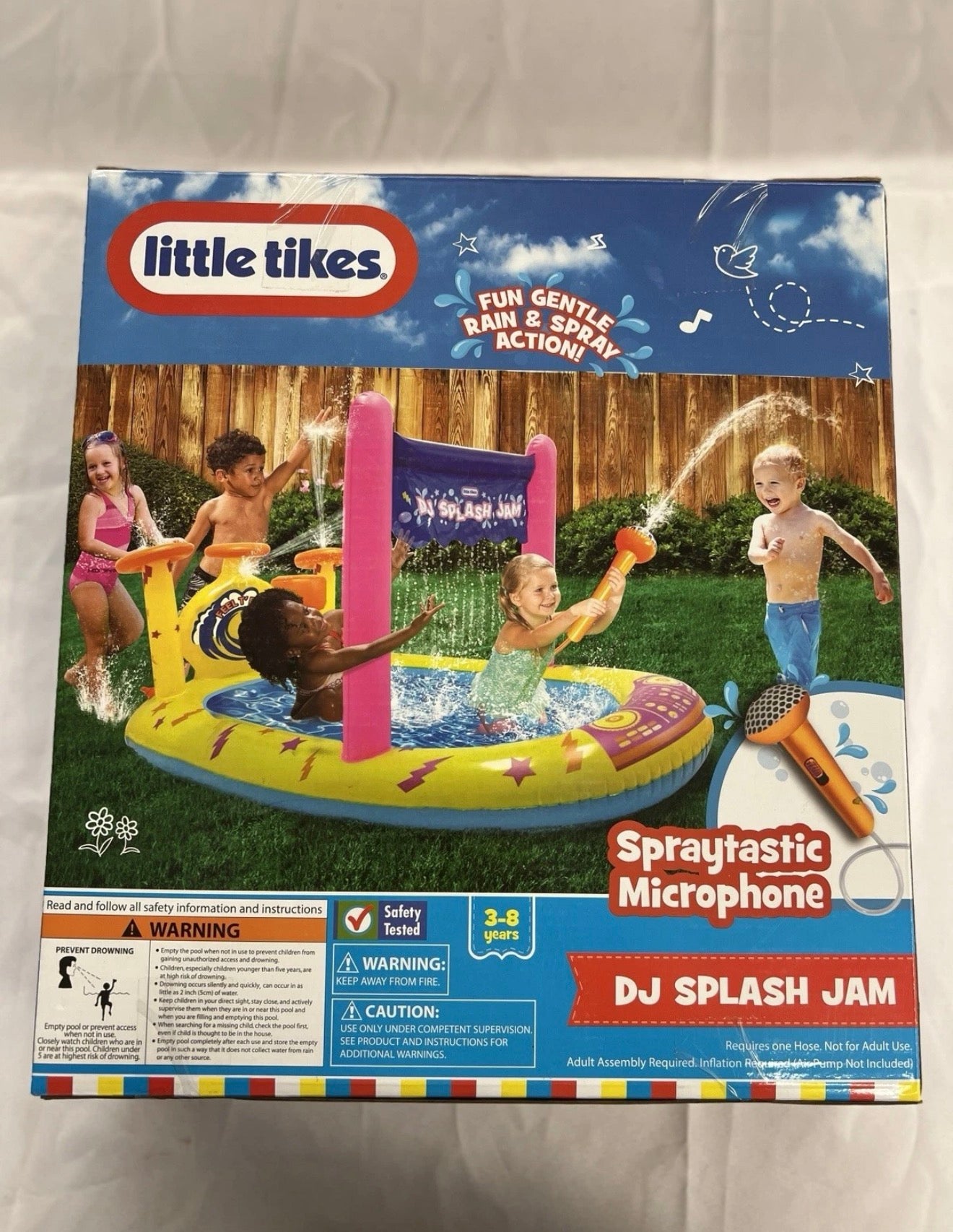 Little Tikes DJ Splash Jam Inflatable Pool with Sprinkler
