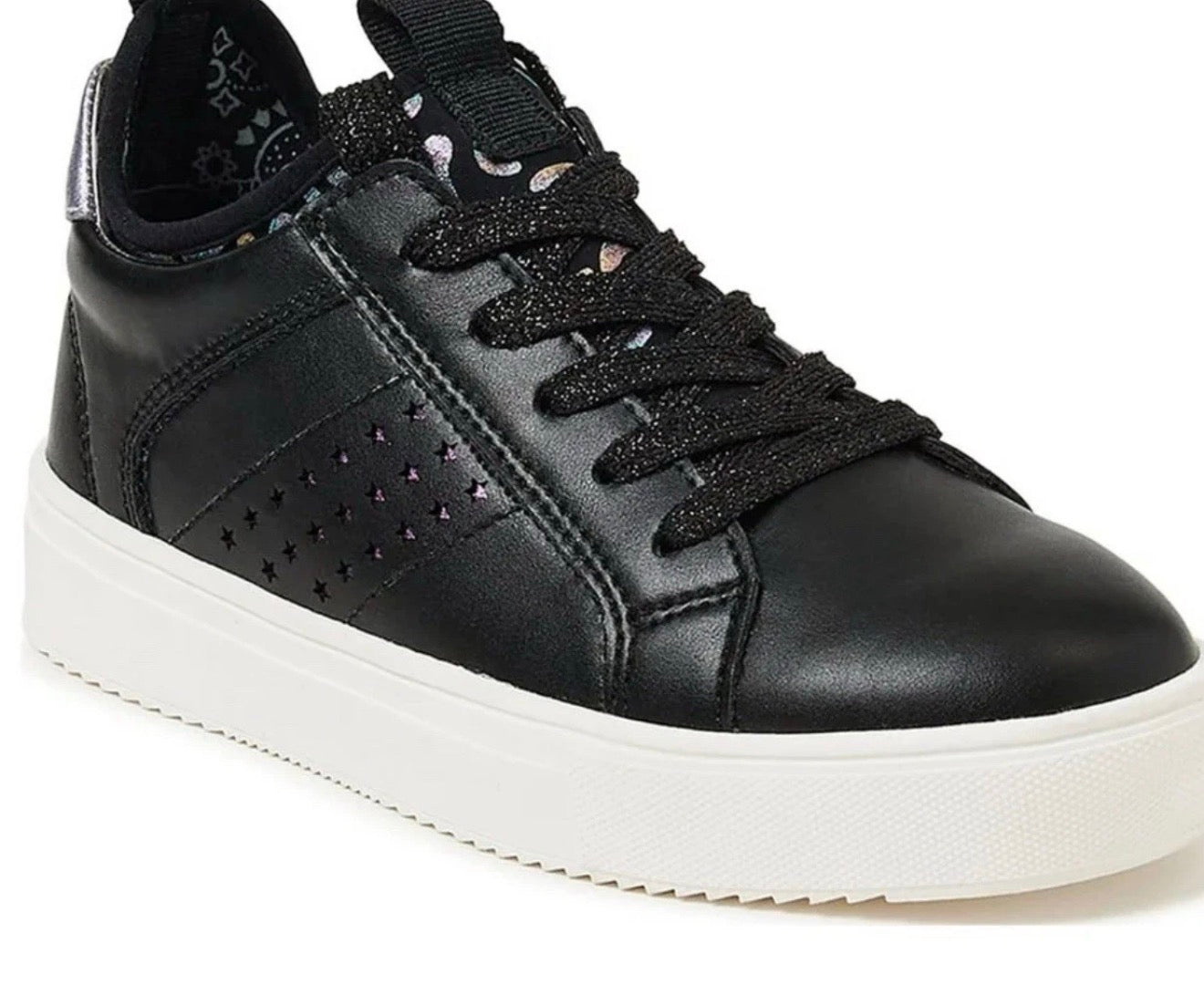 Wonder Nation Little Girl & Big Girl Casual Retro Low-Top Court Sneakers, Size 6