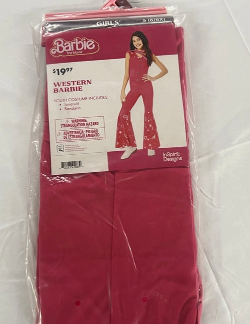 Barbie Movie Cowgirl Halloween Costume for Children, Girls Size S (6)