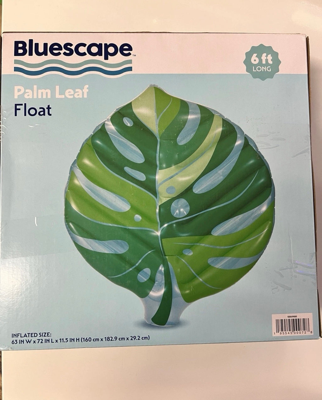 Bluescape Green Leaf Inflatable Pool Float, for Kids & Adults, Age 9 & Up