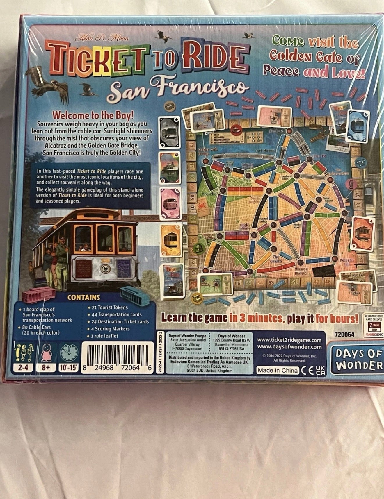 Ticket to Ride San Francisco Game Alan R. Moon Asmodee Days of Wonder 2022