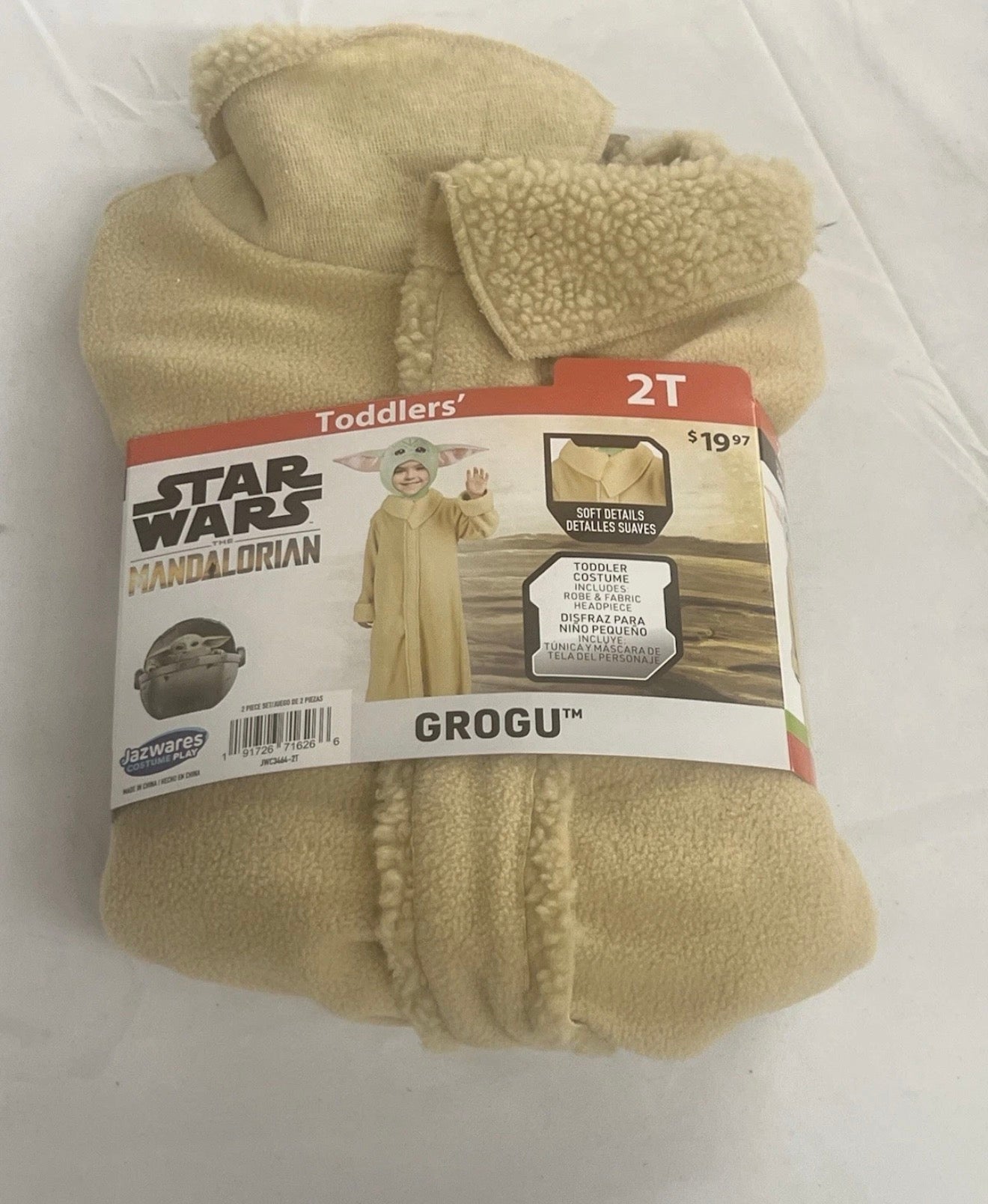 Star Wars The Mandalorian Grogu Toddler BoysHalloween Costume, Size 2T