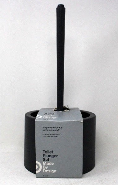 Design Toilet Plunger Set Grey 1 Count