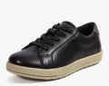Joshua lace-up fashion sneaker, Boys 3.5c, Black Leather
