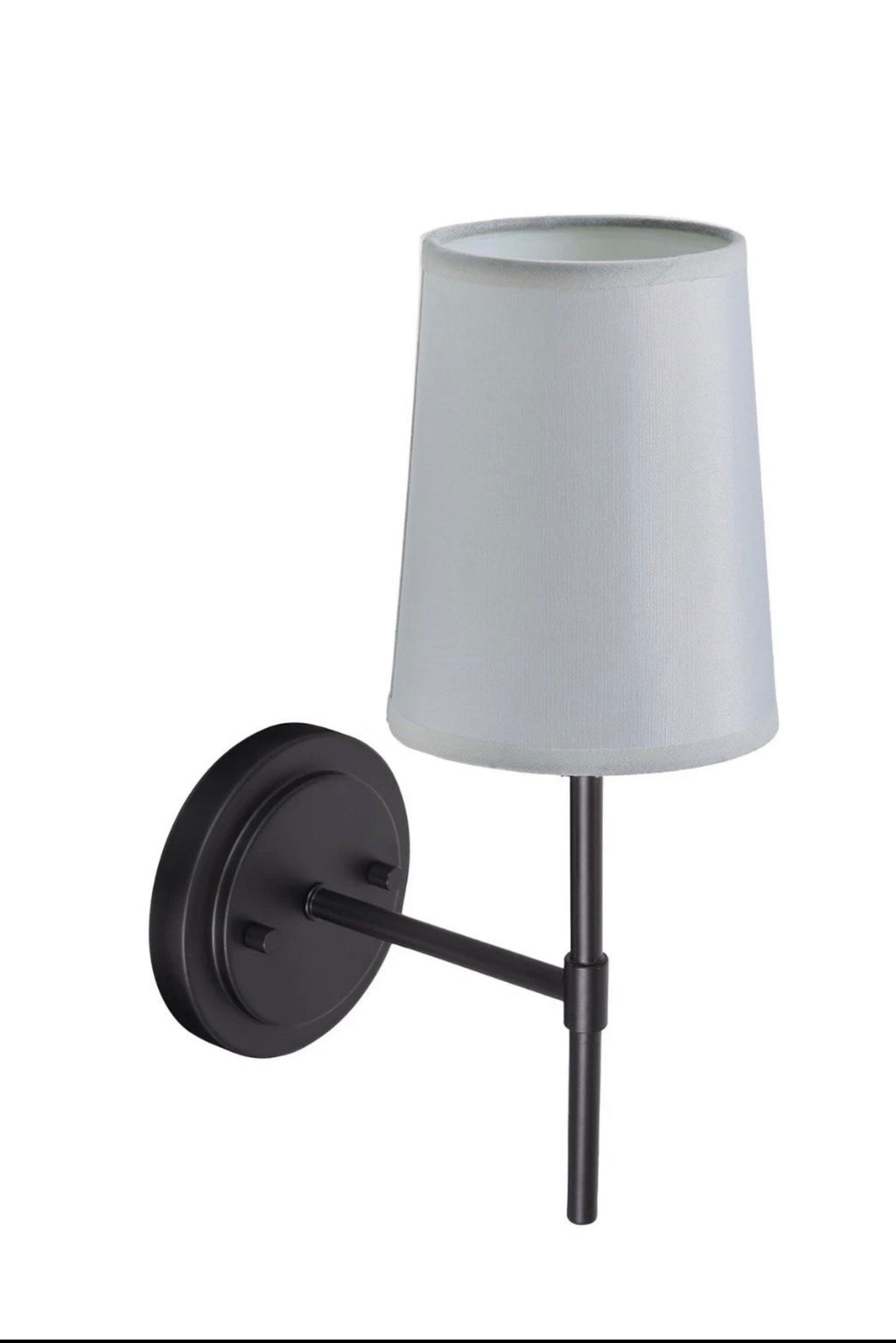 Better Homes & Gardens 1 Light Wall Sconce with Fabric Shade, Matte Black