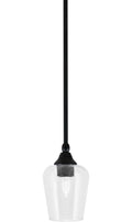 Toltec Lighting Stem Hung Mini Pendant, Matte Black Finish