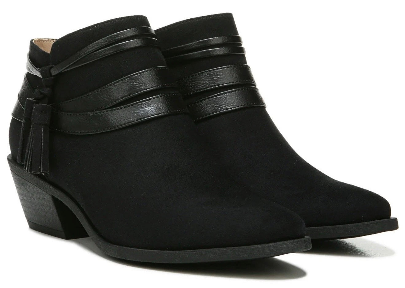 LifeStride Womens Paloma Booties - Medium & Wide Width 7.5 Black