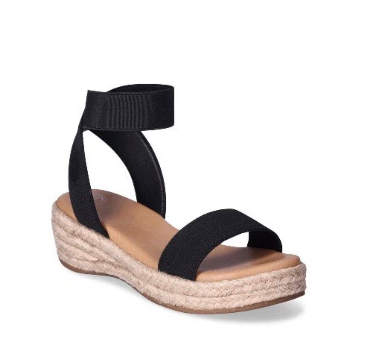 Wonder Nation Little & Big Girls Elastic Raffia Sandal