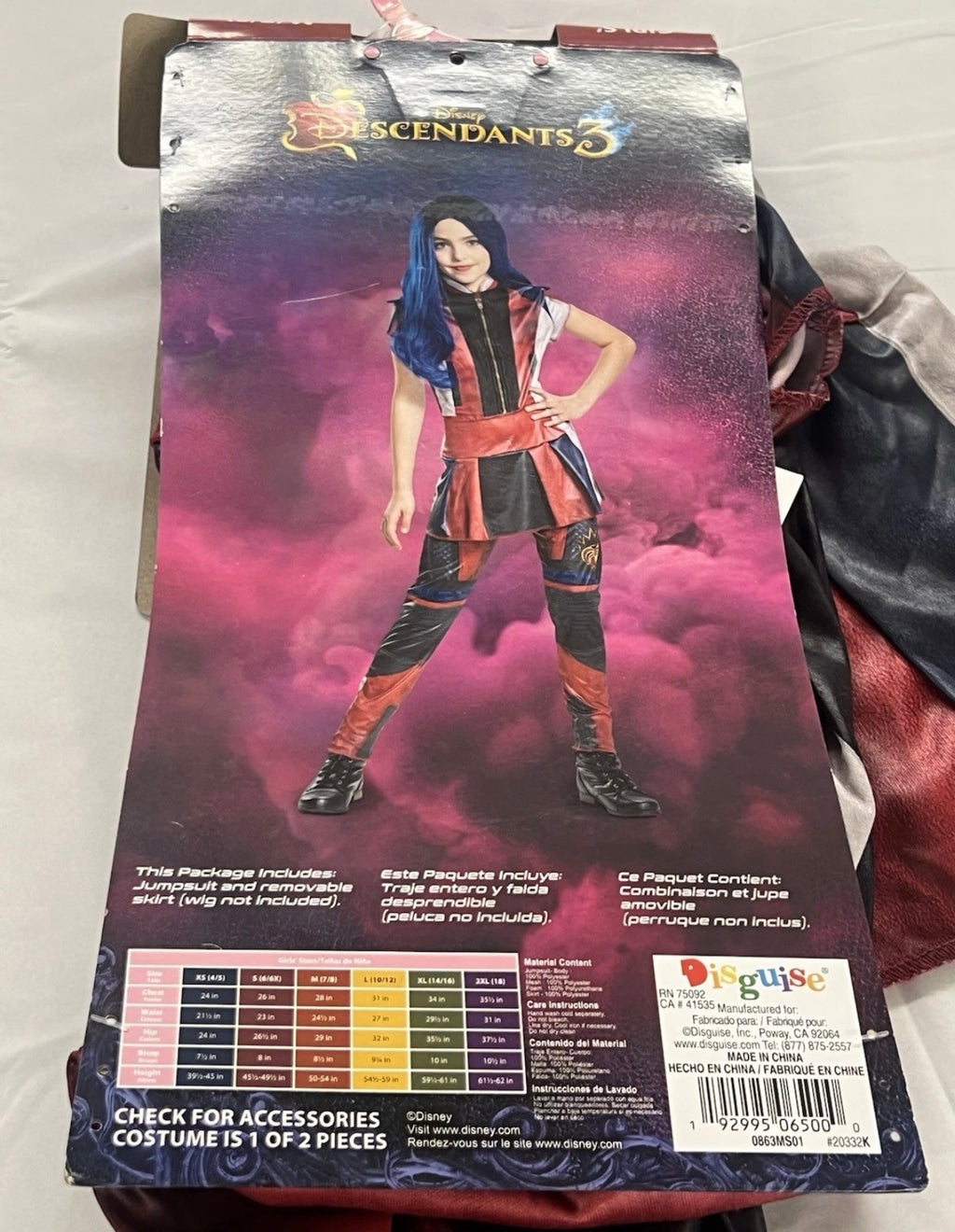 Girls Size M(7-8) Evie Classic Halloween Child Costume Disney Descendants 3