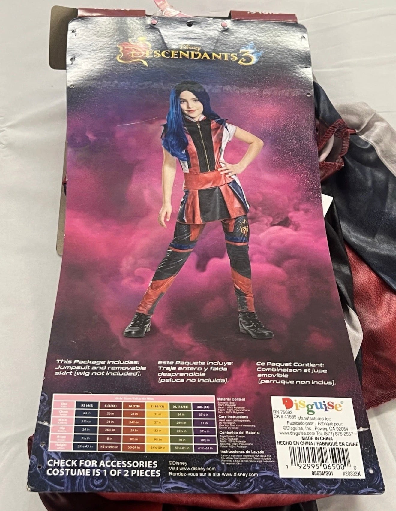 Girls Size M(7-8) Evie Classic Halloween Child Costume Disney Descendants 3