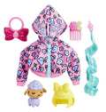 Barbie Extra Doll Clothes Fashion Pack with Pet Lamb, Hoodie & Hair Accessories