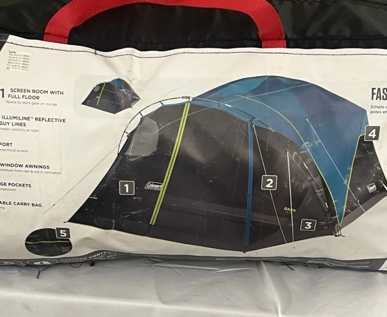 Coleman 8-Person Carlsbad Dark Room DomeCamping Tent with Screen Room
