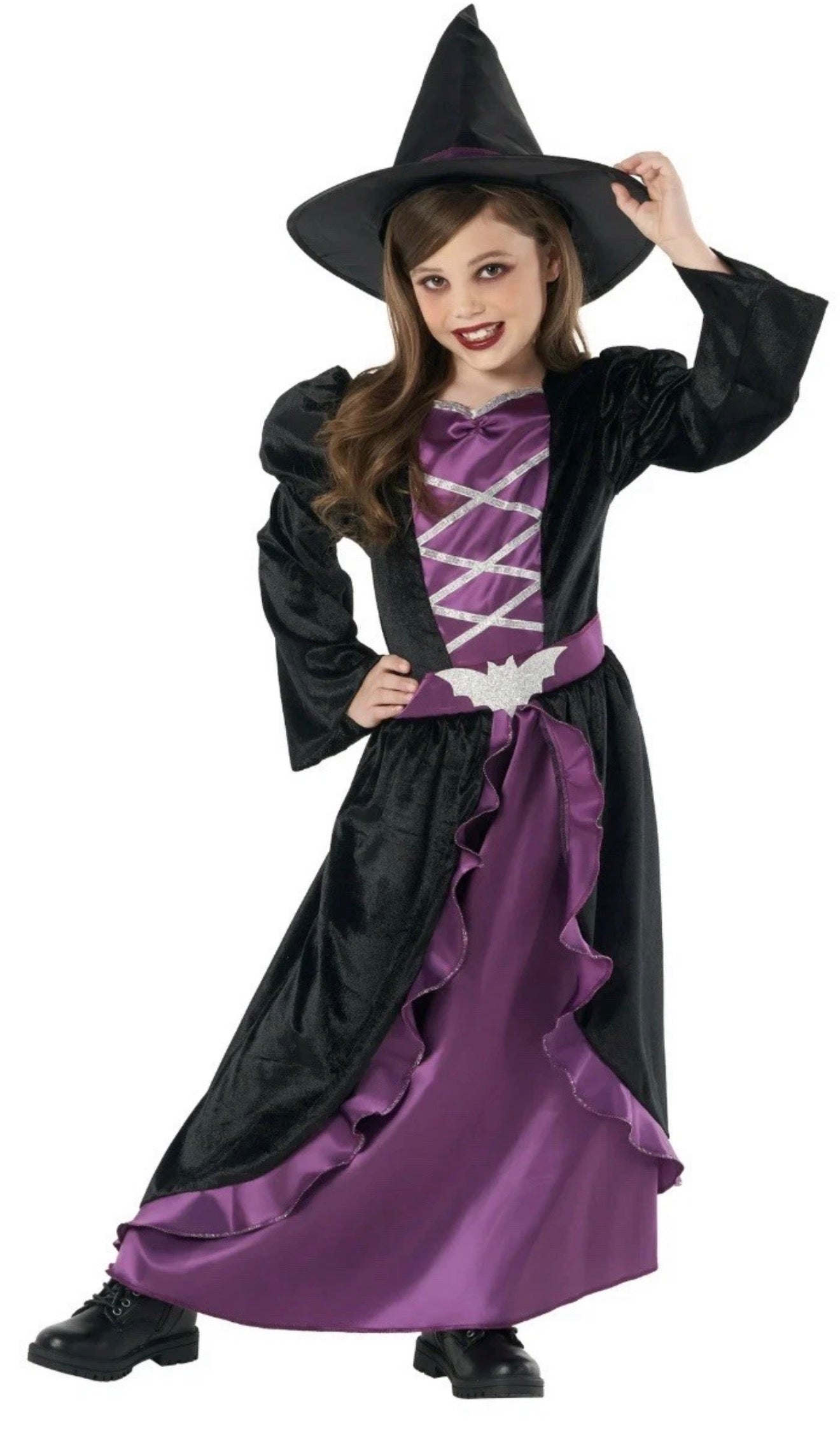 Morph Costumes Purple Witch Halloween Costume for Children, Girls M
