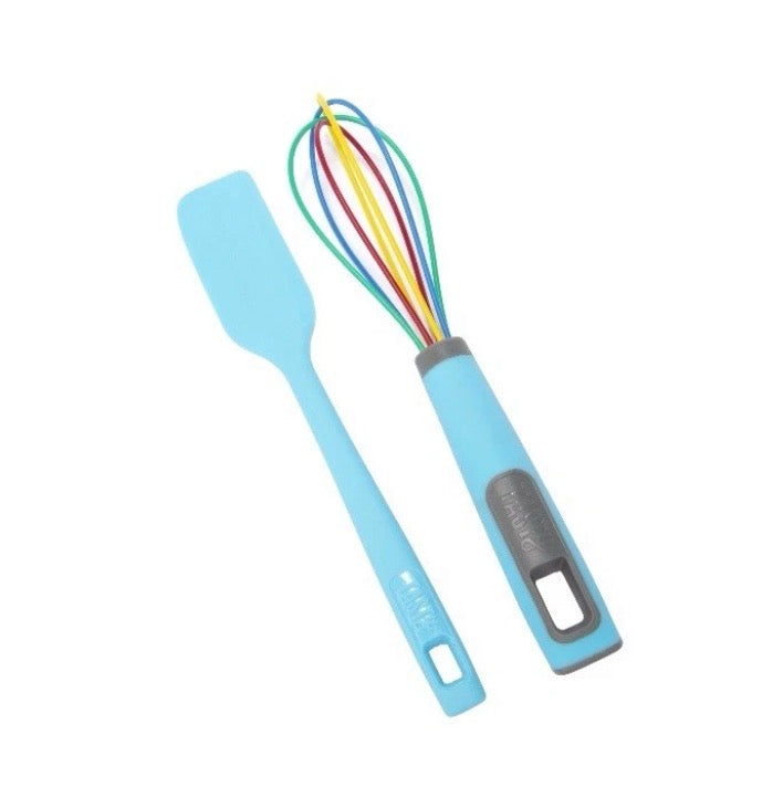 Tasty Silicone Mini Spatula and Whisk Baking Kitchen Gadgets Set, Tasty Blue