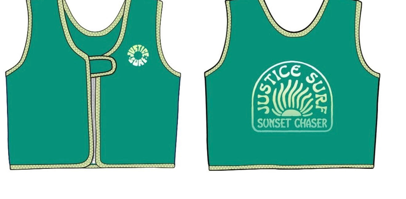 Justice Durable Neoprene Swimming Vest Kids, Olive